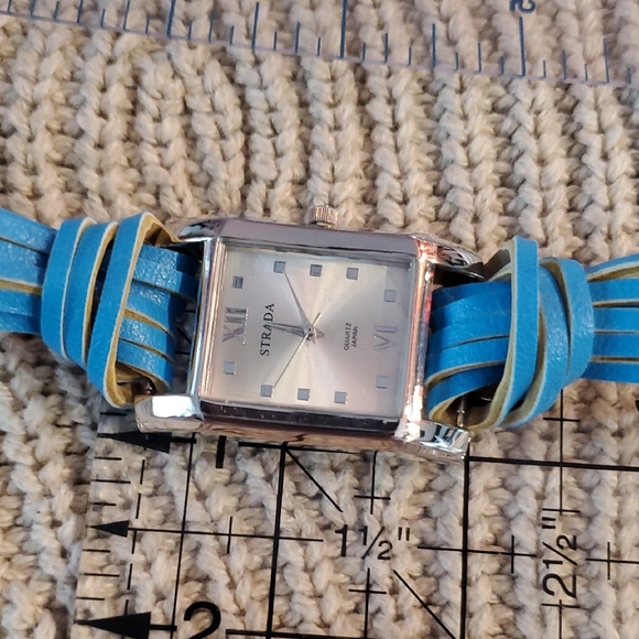 Strada Blue Leather Watch - Picture 4 of 8